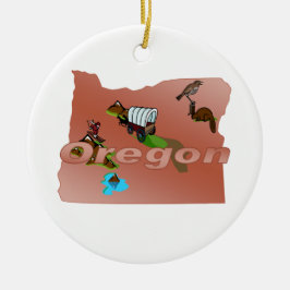 Ornamento del árbol de navidad de Oregon