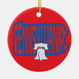 Ornamento del árbol de Navidad de Pennsylvania Lib