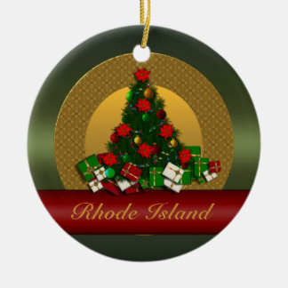 Ornamento del árbol de navidad de Rhode Island
