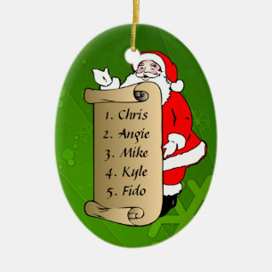 Ornamento del árbol de navidad de Santa