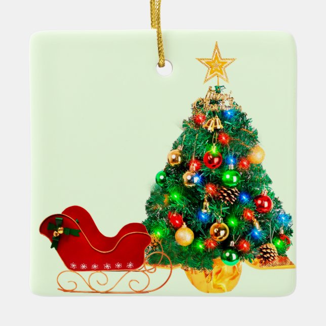 Ornamento del árbol de Navidad de Santa Claus (Anverso)