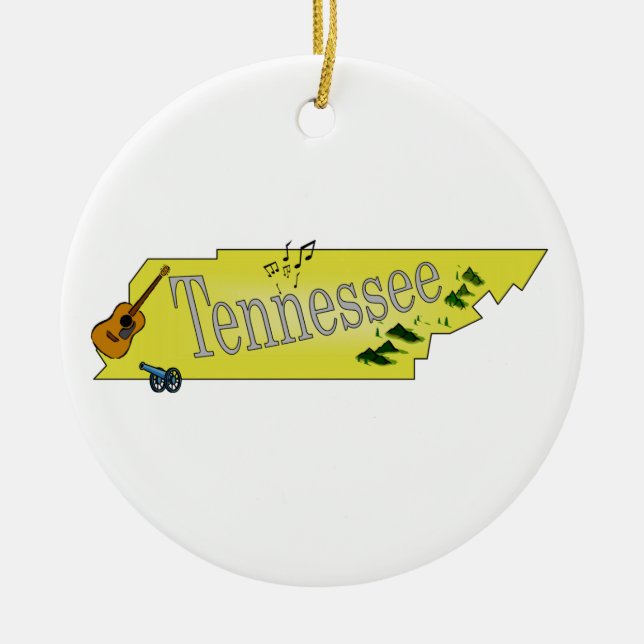 Ornamento del árbol de navidad de Tennessee (Frente)