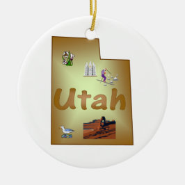 Ornamento del árbol de Navidad de Utah