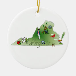 Ornamento del árbol de navidad de Virginia