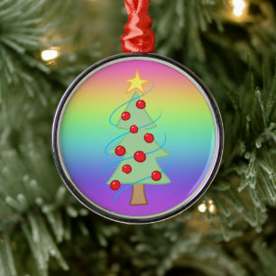 Ornamento del árbol de Navidad del arcoiris