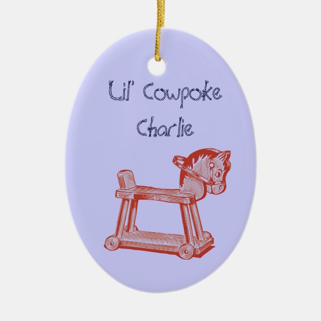 Ornamento del árbol de navidad del caballo (Frente)