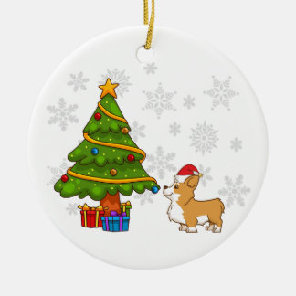 Ornamento del árbol de navidad del Corgi