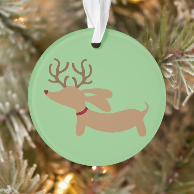 Ornamento del árbol de navidad del Dachshund del (Árbol)