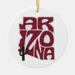 Ornamento del árbol de navidad del estado de Arizo