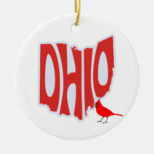 Ornamento del árbol de Navidad del estado de Ohio