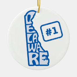 Ornamento del árbol de Navidad del estado Delaware