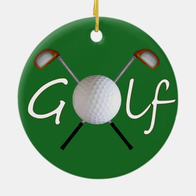 Ornamento del árbol de navidad del golf (Atrás)