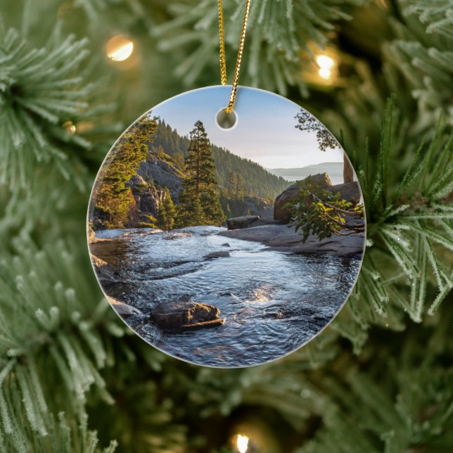 Ornamento del árbol de Navidad del lago Tahoe (Árbol)