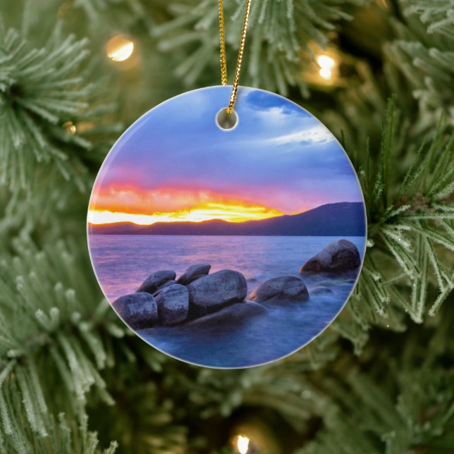 Ornamento del árbol de Navidad del lago Tahoe (Árbol)