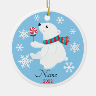 Ornamento del árbol de Navidad del oso polar