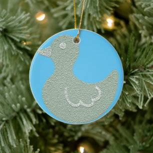 Ornamento del árbol de navidad del pato dulce