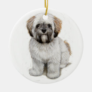 Ornamento del árbol de Navidad del perrito del