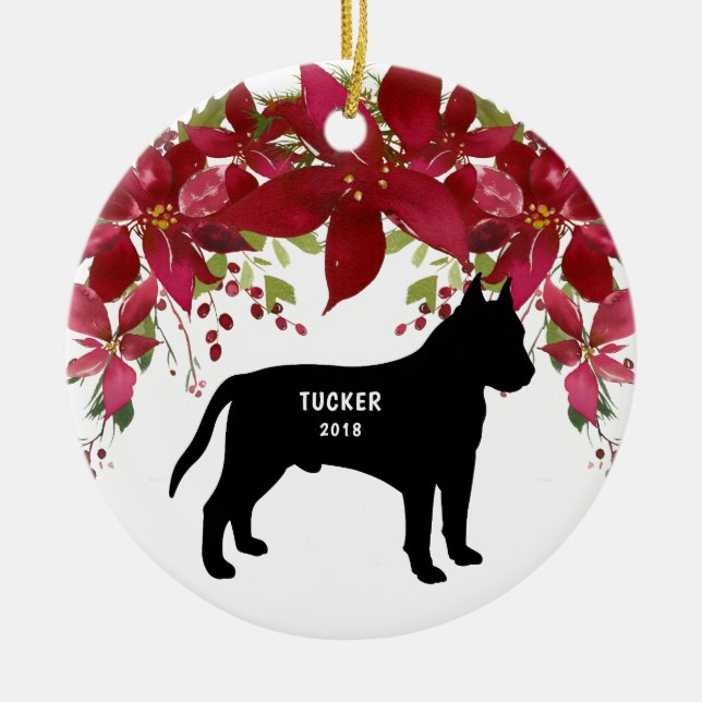 Ornamento del árbol de navidad del perro del (Frente)