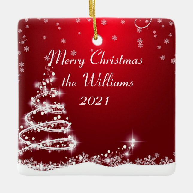 Ornamento del árbol de Navidad familiar (Anverso)