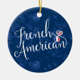 Ornamento del árbol de Navidad francés-americano, 