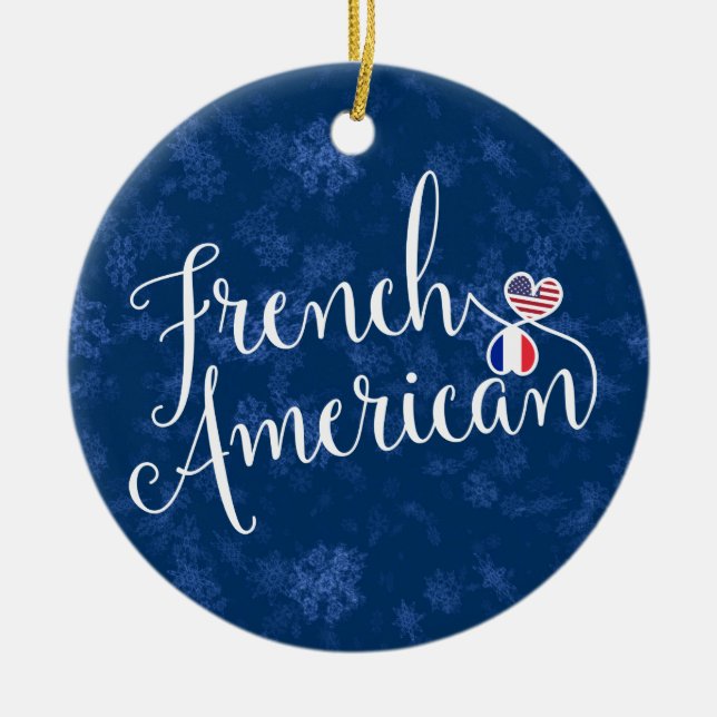 Ornamento del árbol de Navidad francés-americano,  (Frente)
