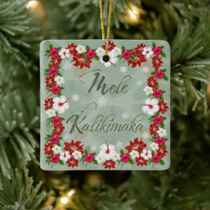 Ornamento del árbol de Navidad Mele Kalikimaka