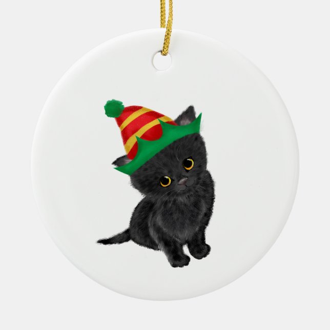 Ornamento del árbol de Navidad personalizado del g (Frente)