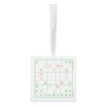 Ornamento del árbol de Navidad Sudoku