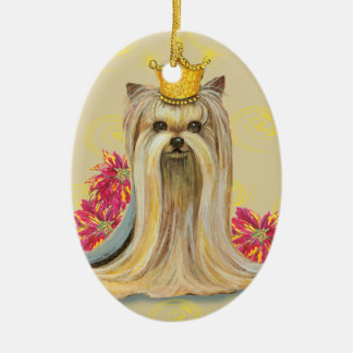 Ornamento del árbol de Navidad Yorkie Princess