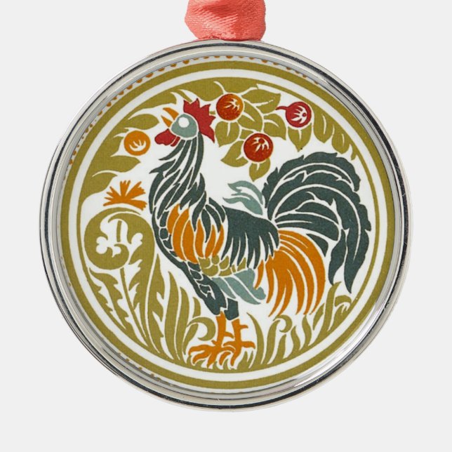 Ornamento del árbol del día de fiesta del pollo (Frente)