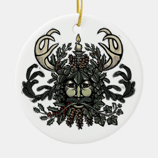 Ornamento del árbol del hombre verde del solsticio