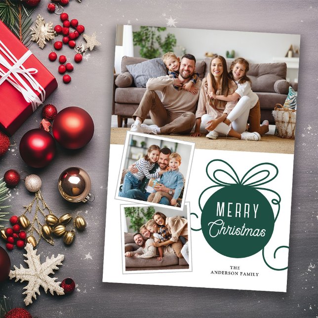 Ornamento del árbol verde de navidad 3 fotos (Subido por el creador)