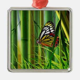 Ornamento del arte 1 del bambú y la mariposa