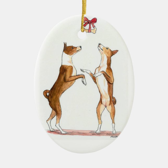 Ornamento del arte del perro de Basenji (Frente)