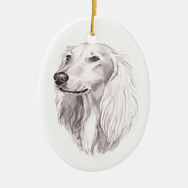 Ornamento del arte del perro de Saluki (Frente)