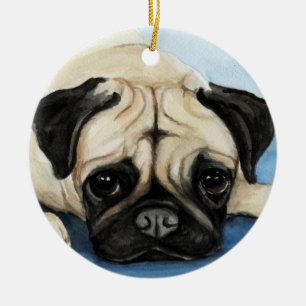 Ornamento del arte del perro del barro amasado