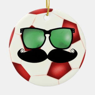 Ornamento del balón de fútbol del bigote