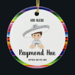 Ornamento del bautismo del muchacho de Charro<br><div class="desc">Ornamento mexicano del bautismo del muchacho de Charro</div>