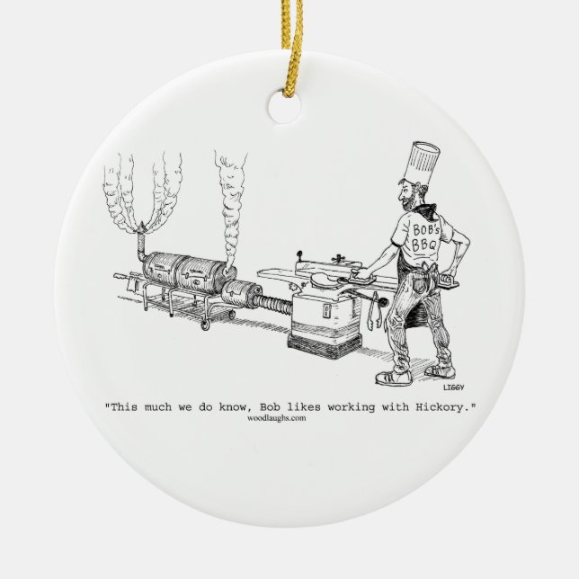 Ornamento del Bbq de Bob (redondo, oval, cuadrado) (Frente)