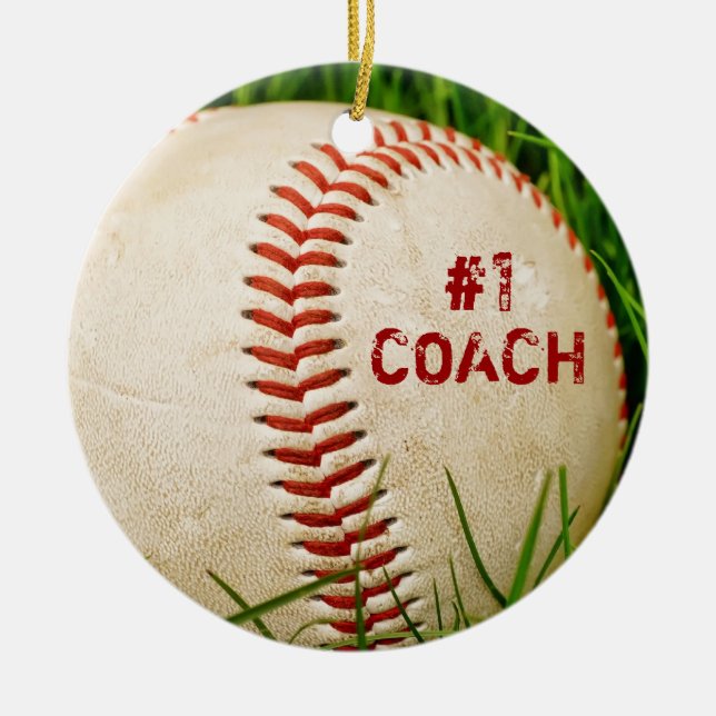 Ornamento del béisbol del coche #1 (Frente)