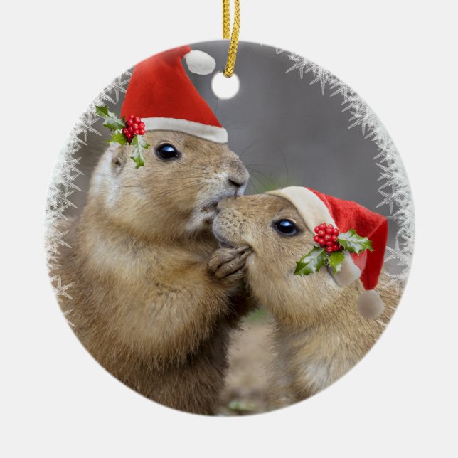 Ornamento del beso del navidad (Frente)