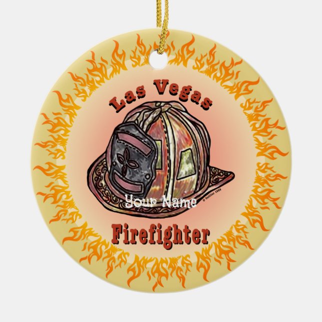 Ornamento del bombero de Las Vegas (Frente)