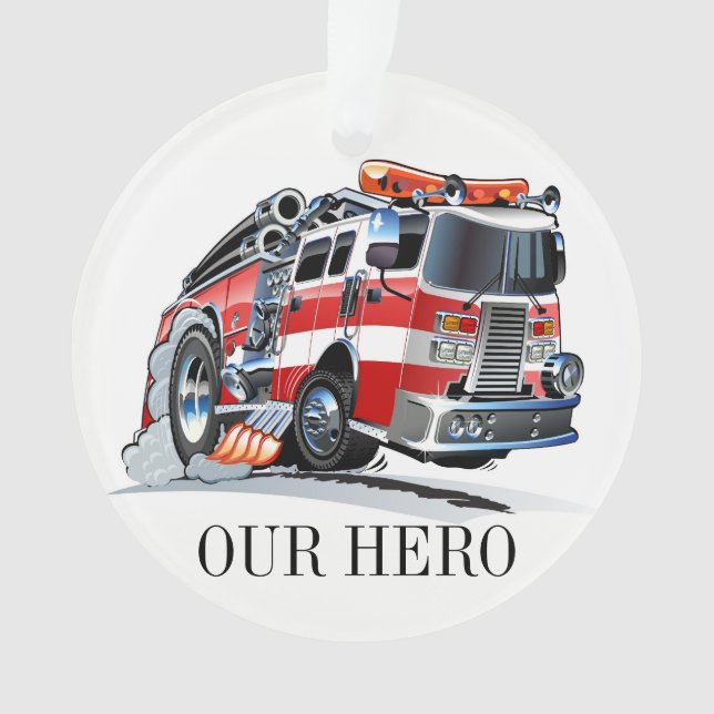 Ornamento del bombero del Departamento de Bomberos (Anverso)