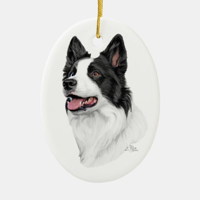 Ornamento del border collie (Frente)