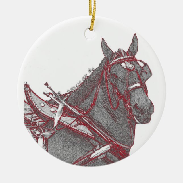 Ornamento del caballo de Percheron (Frente)