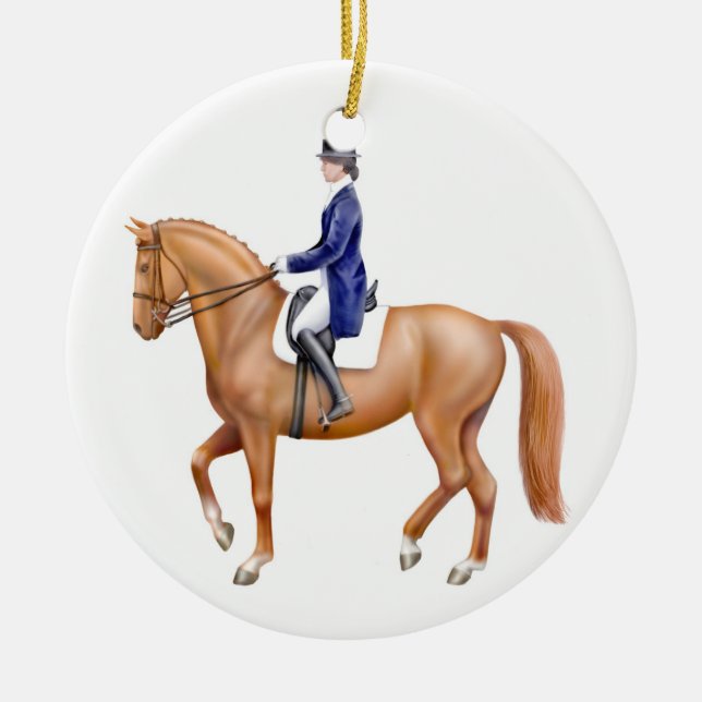 Ornamento del caballo del Dressage de la castaña (Frente)