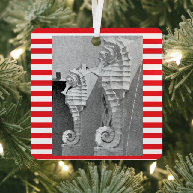 Ornamento del caballo del mar de Sarasota (in situ)