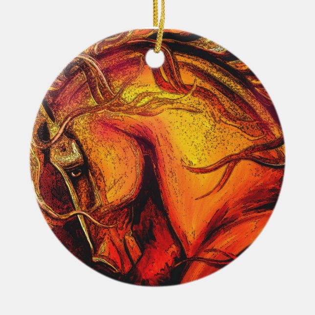 Ornamento del caballo del multicolor (Frente)