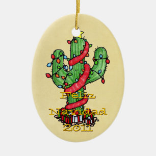 Ornamento del cactus de navidad