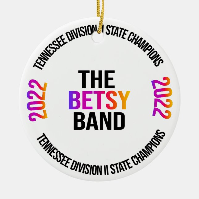 Ornamento del Campeonato Estatal Betsy Band (Frente)